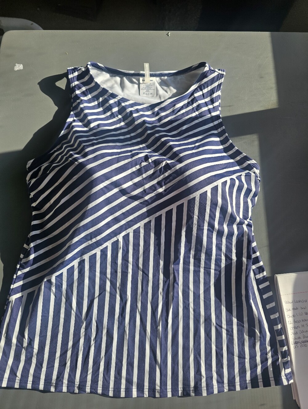 Womens Lands End Modest Swim Tank Sz 40 DDD Soft Cup